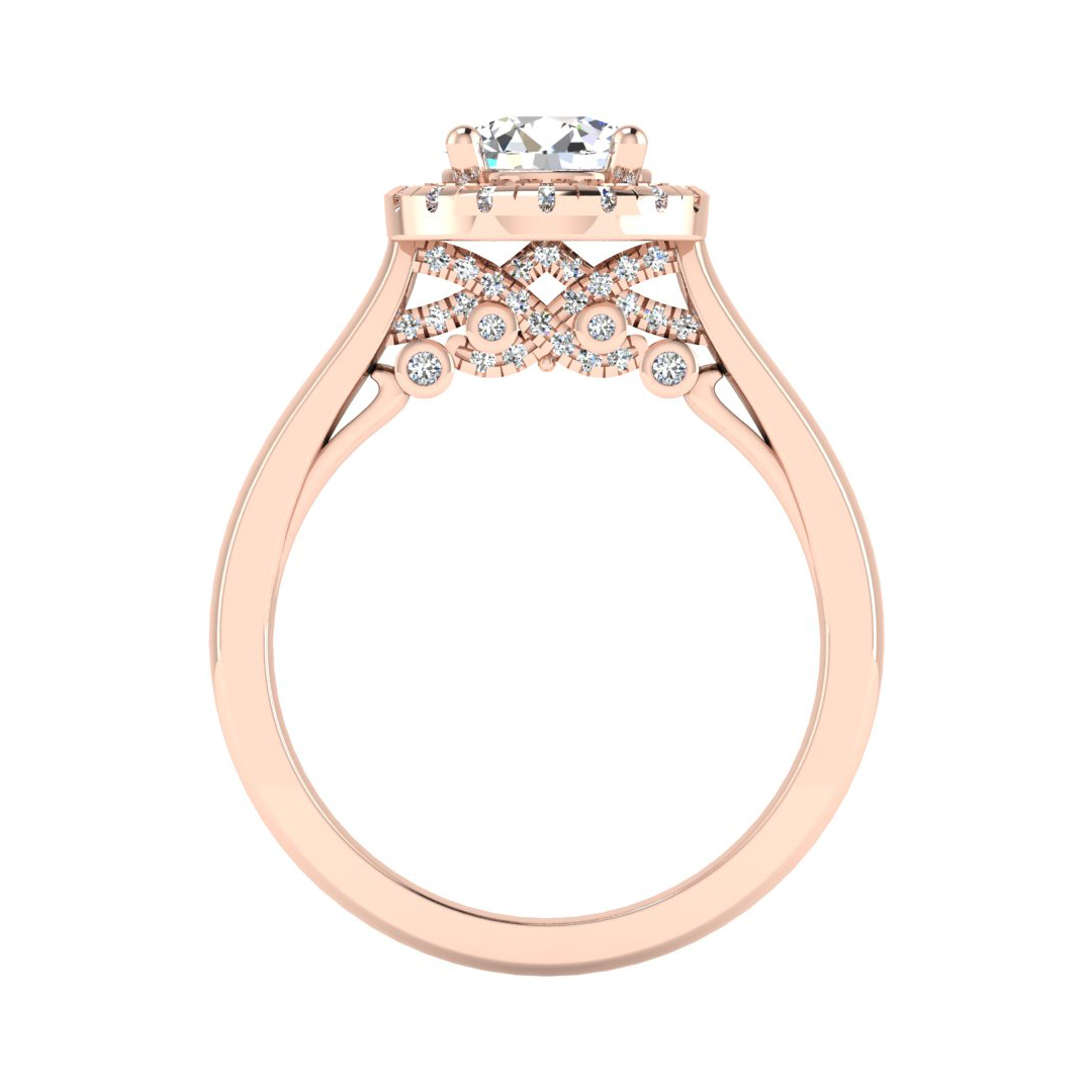 Gia Halo Engagement Ring